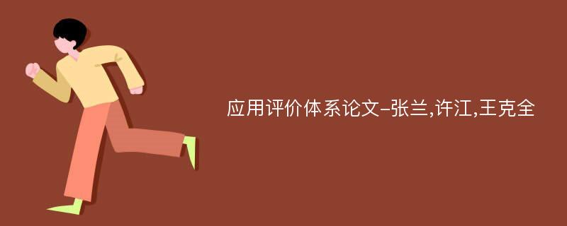 应用评价体系论文-张兰,许江,王克全