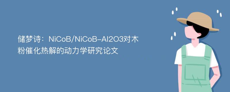 储梦诗：NiCoB/NiCoB-Al2O3对木粉催化热解的动力学研究论文