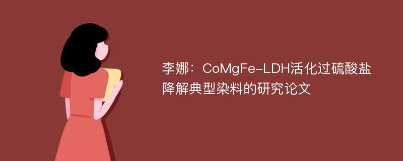 李娜：CoMgFe-LDH活化过硫酸盐降解典型染料的研究论文