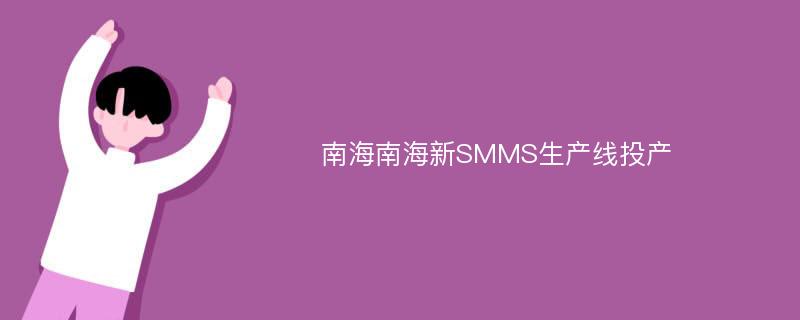 南海南海新SMMS生产线投产